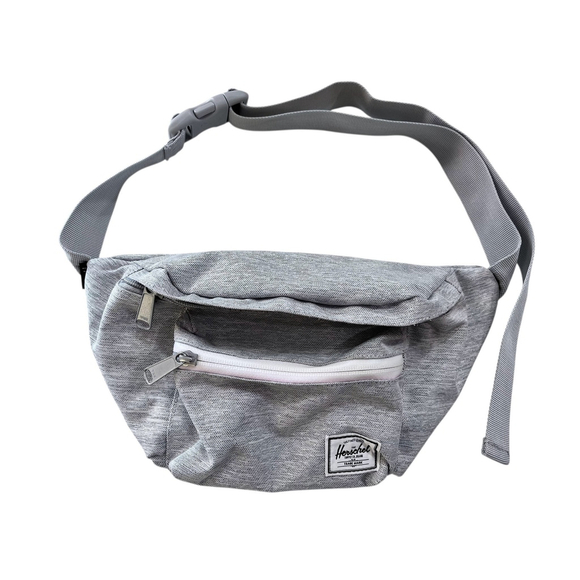 Herschel Supply Co. Mini Backpack AND Fanny Pack Combo Set Gray Belt Bag Lined - Picture 9 of 15